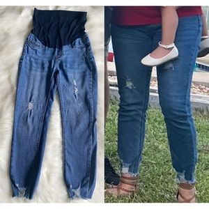 S.O.N.G. Maternity distressed jeans